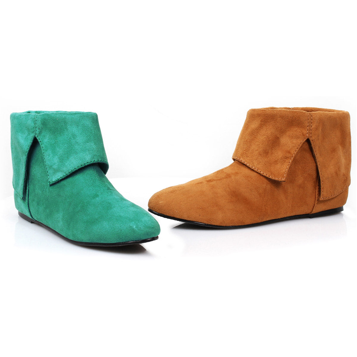 Green 1"heel Microfiber Boot Shoes Boots Ellie Halloween Ellie  031/PAN/GRN