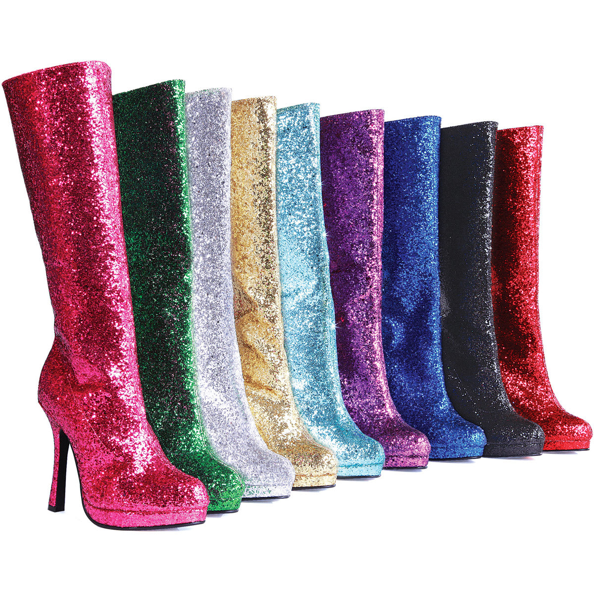 Knee High Glitter Stiletto Boots Ellie  421/ZARA