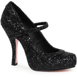 4 Glitter Mary Jane With 1Concealed Platform. Ellie ELLIE 423/CANDY