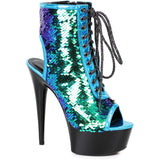 6 Peeptoe Sequined Ankle Bootie. Ellie ELLIE 609/TINSLEY