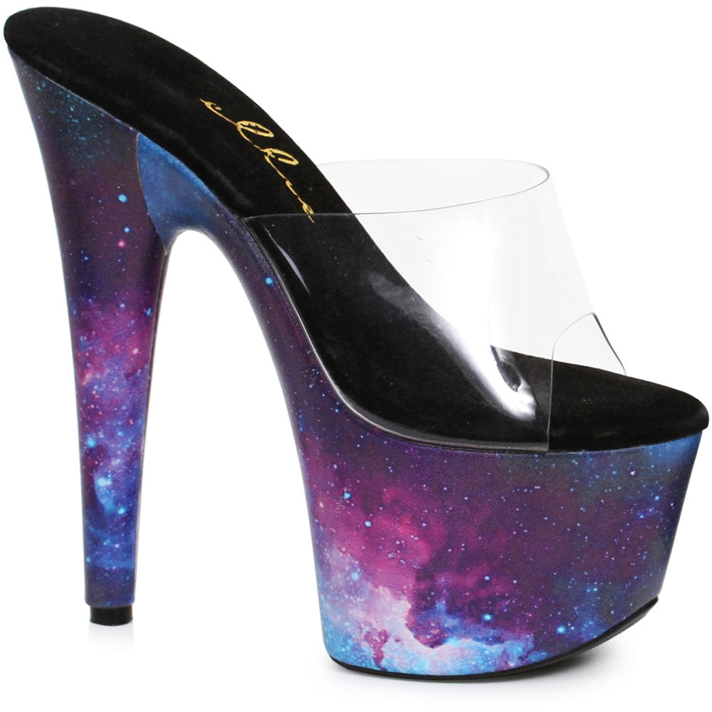 7" Pointed Stiletto Mule Sandal. Ellie  709/GALAXY/CLRB