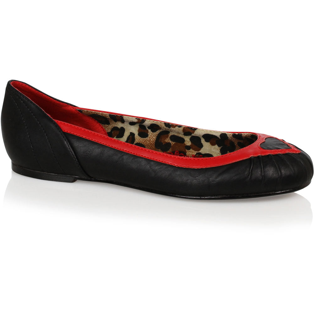 Two Toned Flats Shoes with Heart Ellie Bettie Page BP100-FRANCES