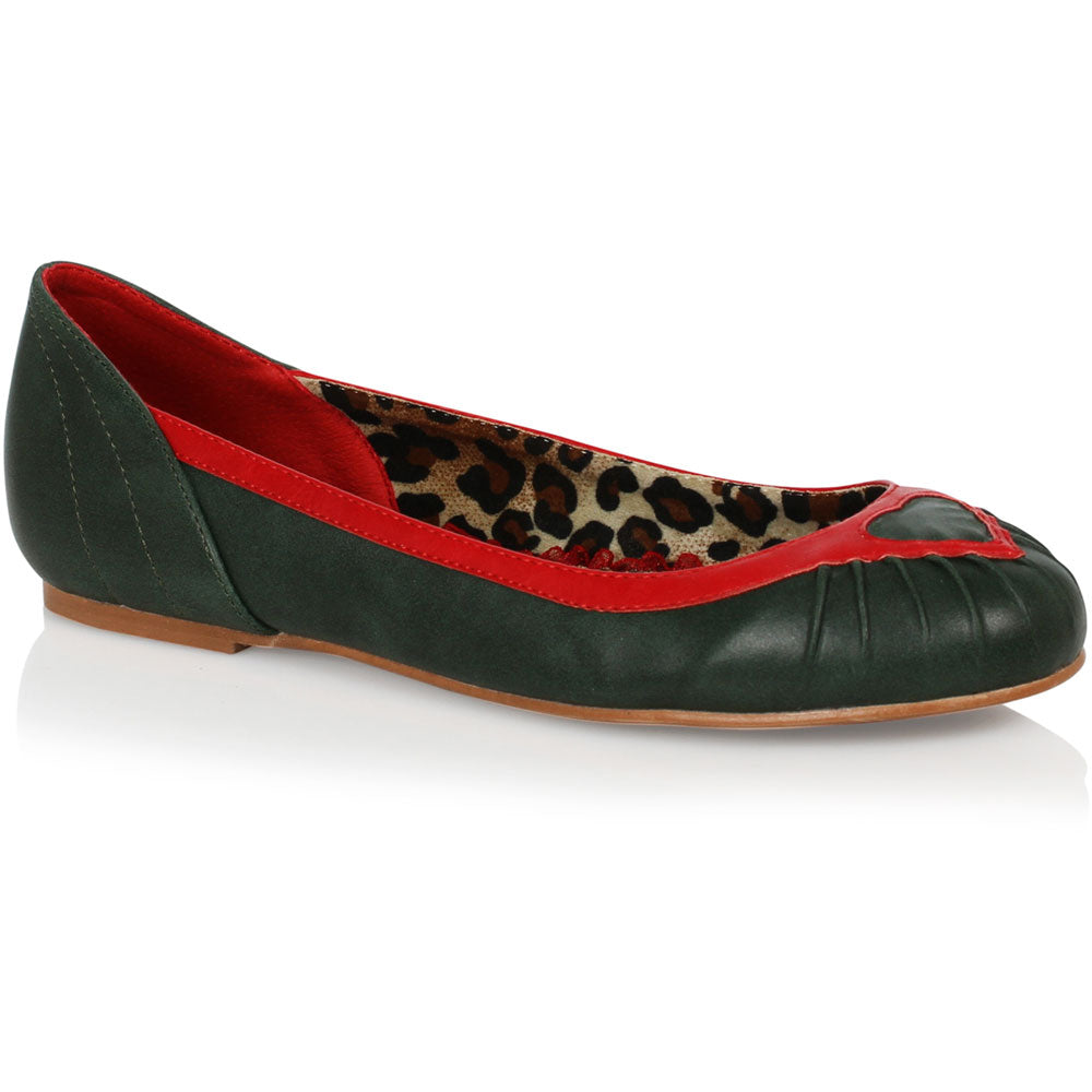 Two Toned Flats Shoes with Heart Ellie Bettie Page BP100-FRANCES