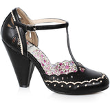 4 T-Strap Shoe With Detail Ellie  BP403/BIRDIE/BLK