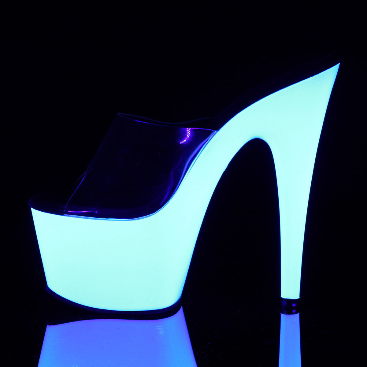 Mesmerizing Neon Platform Stiletto Mule Stripper High Heels Shoes Pleaser Pleaser ADORE/701UV