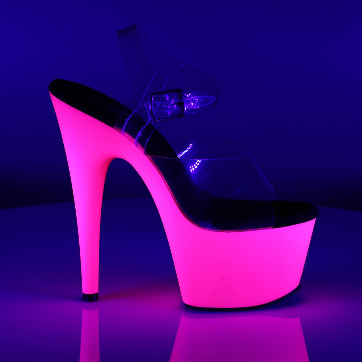 Sexy Neon Platform Stiletto Ankle Strap Sandal High Heels Shoes Pleaser Pleaser ADORE/708UV