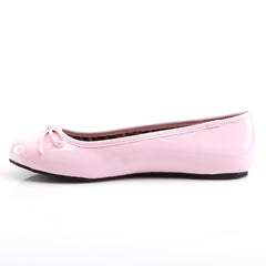 Ballet Flat W/ Bow Accent B. Pink Pat Pleaser Pink Label ANNA/01