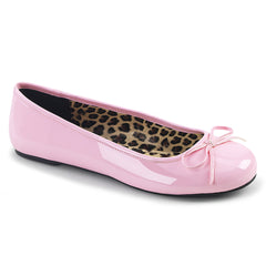 Ballet Flat W/ Bow Accent B. Pink Pat Pleaser Pink Label ANNA/01