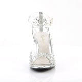 3" Heel, 1/8" PF Ankle Strap Sandal W/ RS Clr/Clr Pleaser Fabulicious BELLE/330RS