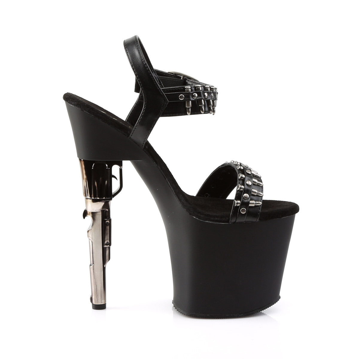 Sexy Revolver Stiletto Platform Bullet Strap Sandal High Heels Shoes Pleaser Pleaser BONDGIRL/712