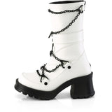 2 3/4" Heel, 1" Platform Mid-Calf Boot, Back Zip Pleaser Demonia BRATTY120/WVL