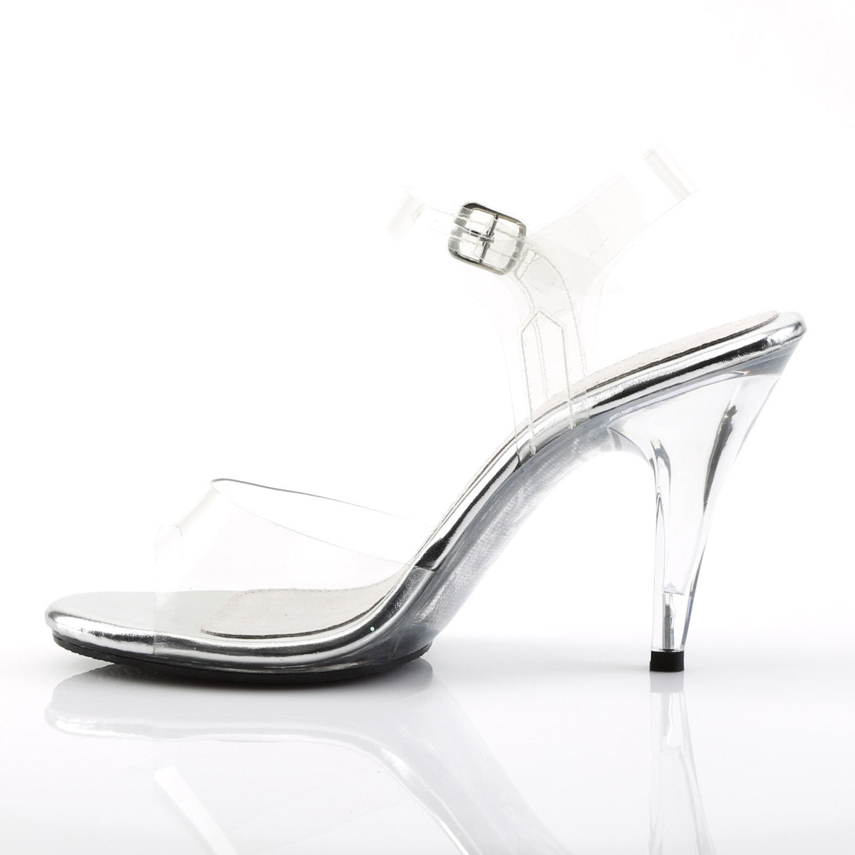 Sexy Clear Upper Ankle Strap Sandals Stiletto High Heels Shoes Pleaser Fabulicious CARESS/408