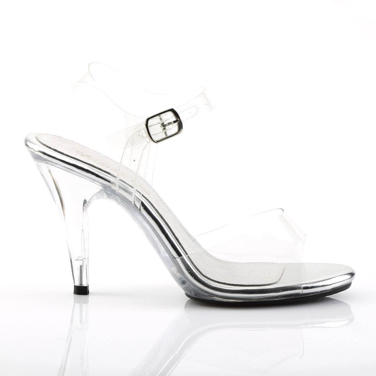 Sexy Clear Upper Ankle Strap Sandals Stiletto High Heels Shoes Pleaser Fabulicious CARESS/408