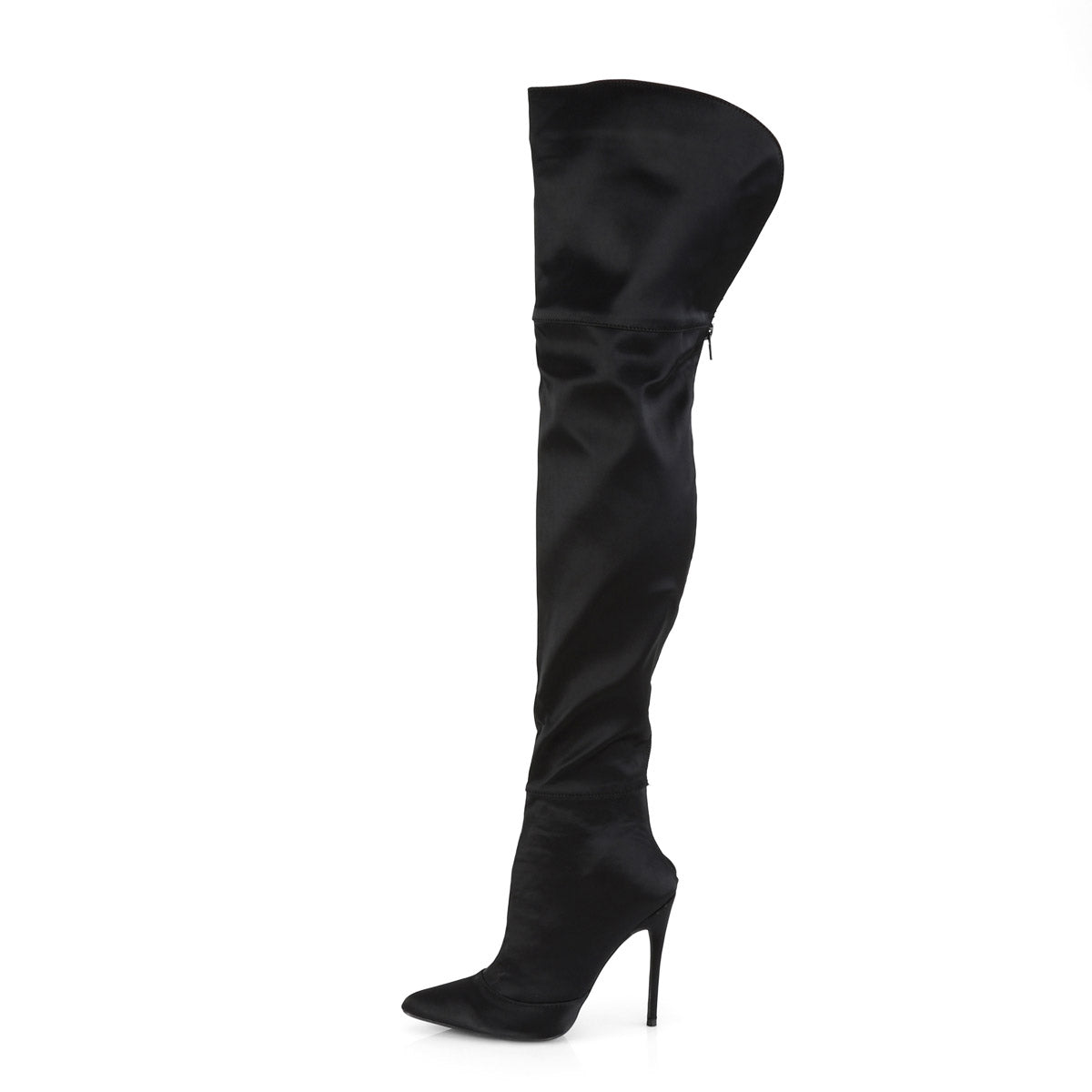 5" Stretch Thigh High Boot, Back Zip Pleaser  COURTLY/3012