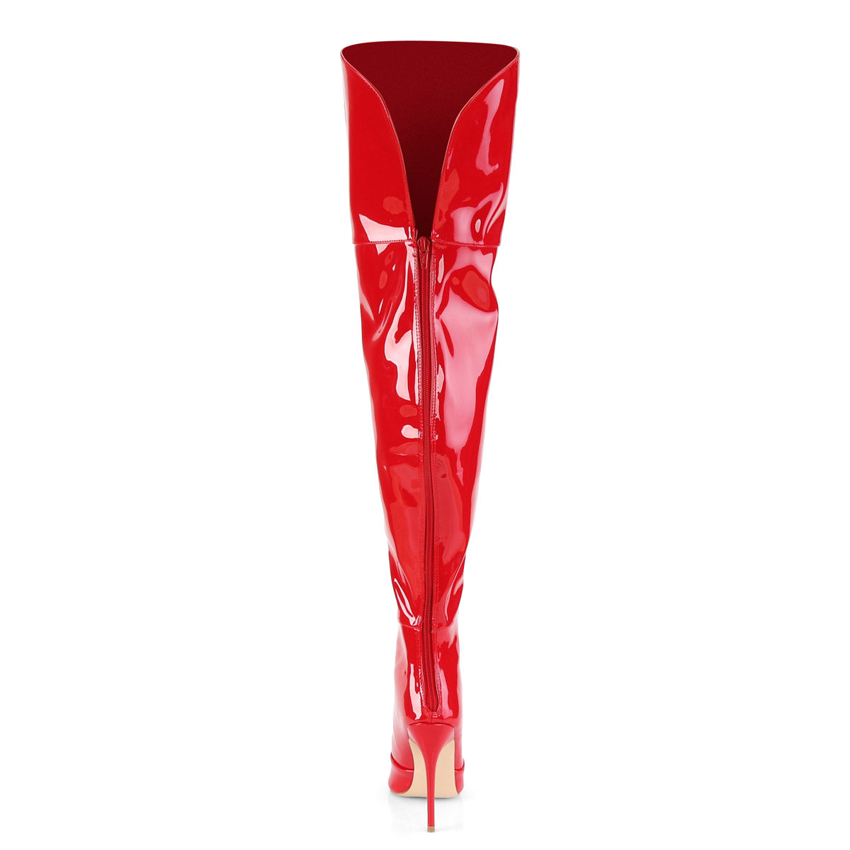 5" Stretch Thigh High Boot, Back Zip Pleaser Pleaser COURTLY/3012