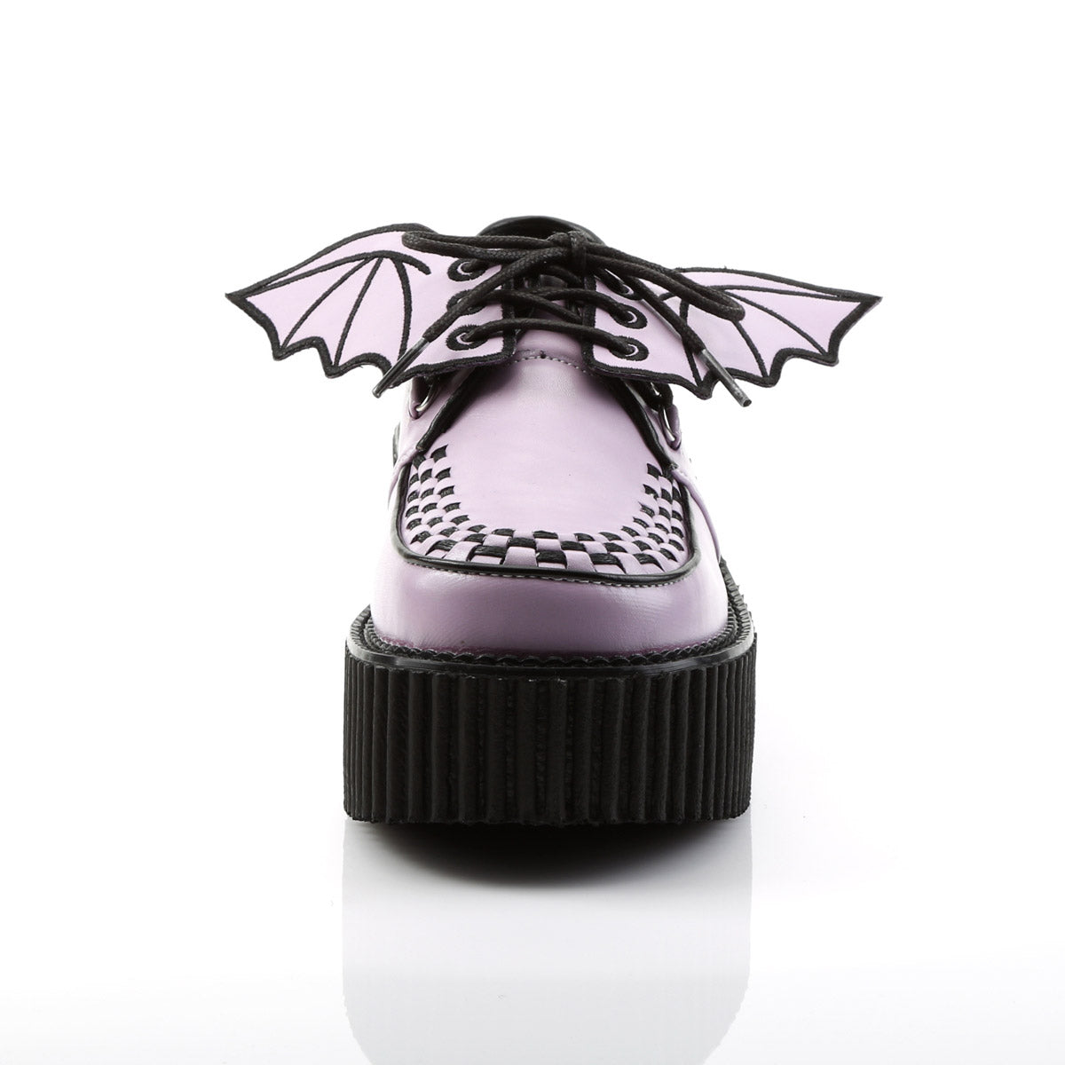 3" PF Creeper w/Bat Wings Detail Lavender Vegan Leather Pleaser Demonia CREEPER/205