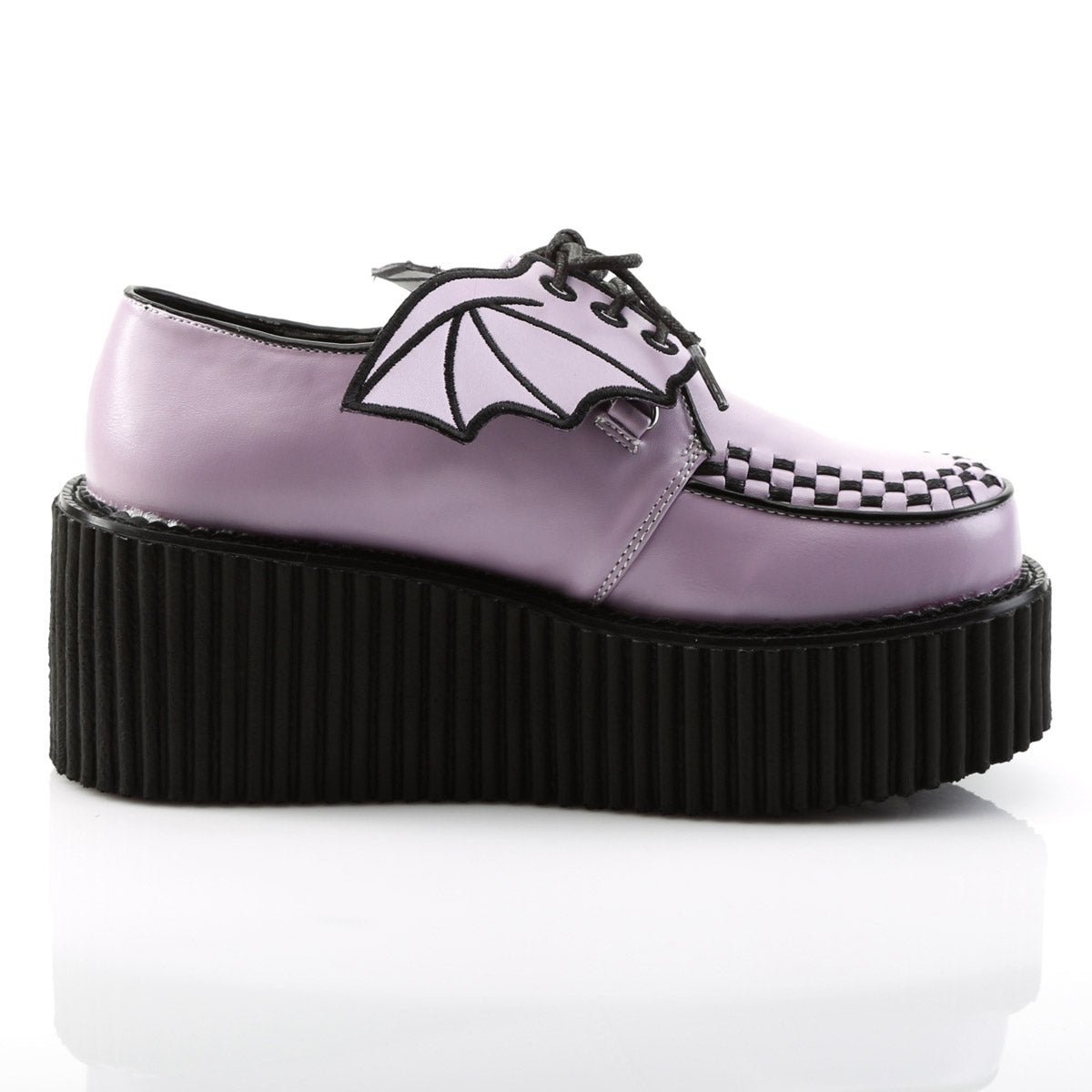 3" PF Creeper w/Bat Wings Detail Lavender Vegan Leather Pleaser Demonia CREEPER/205