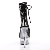 Sexy Mesh Ankle Bootie Lace Back Platform Stiletto High Heels Shoes Pleaser Pleaser DELIGHT/1018MSH