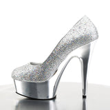 Elegant Jeweled Chrome Platform Stiletto Pumps High Heels Shoes Pleaser Pleaser DELIGHT/685G