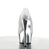 Elegant Jeweled Chrome Platform Stiletto Pumps High Heels Shoes Pleaser Pleaser DELIGHT/685G