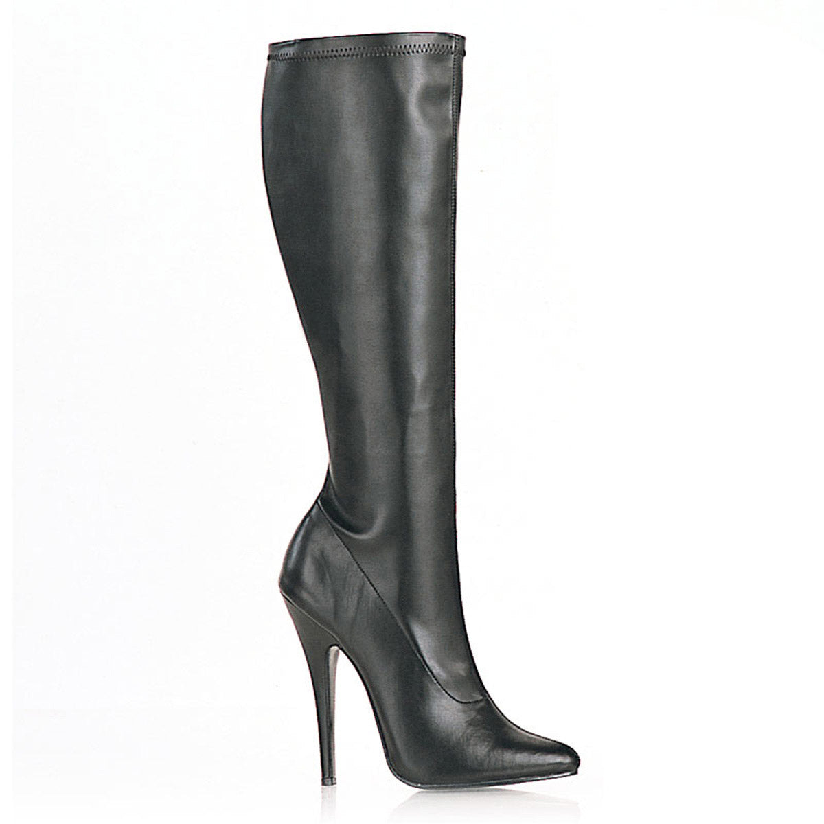 Sexy Inner Side Zip Stretch Knee High Stiletto Heel Boots Shoes Pleaser Devious DOMINA/2000