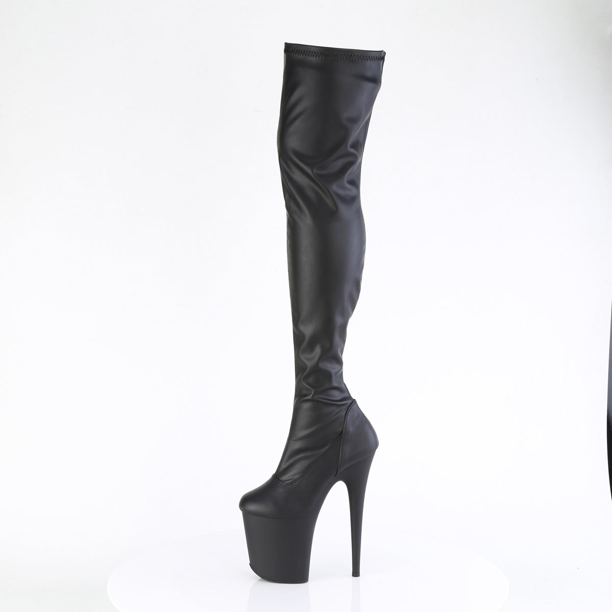 8" Heel, 4" Pf Stretch Thigh Boot, Side Zip Pleaser Pleaser FLAMINGO/3000