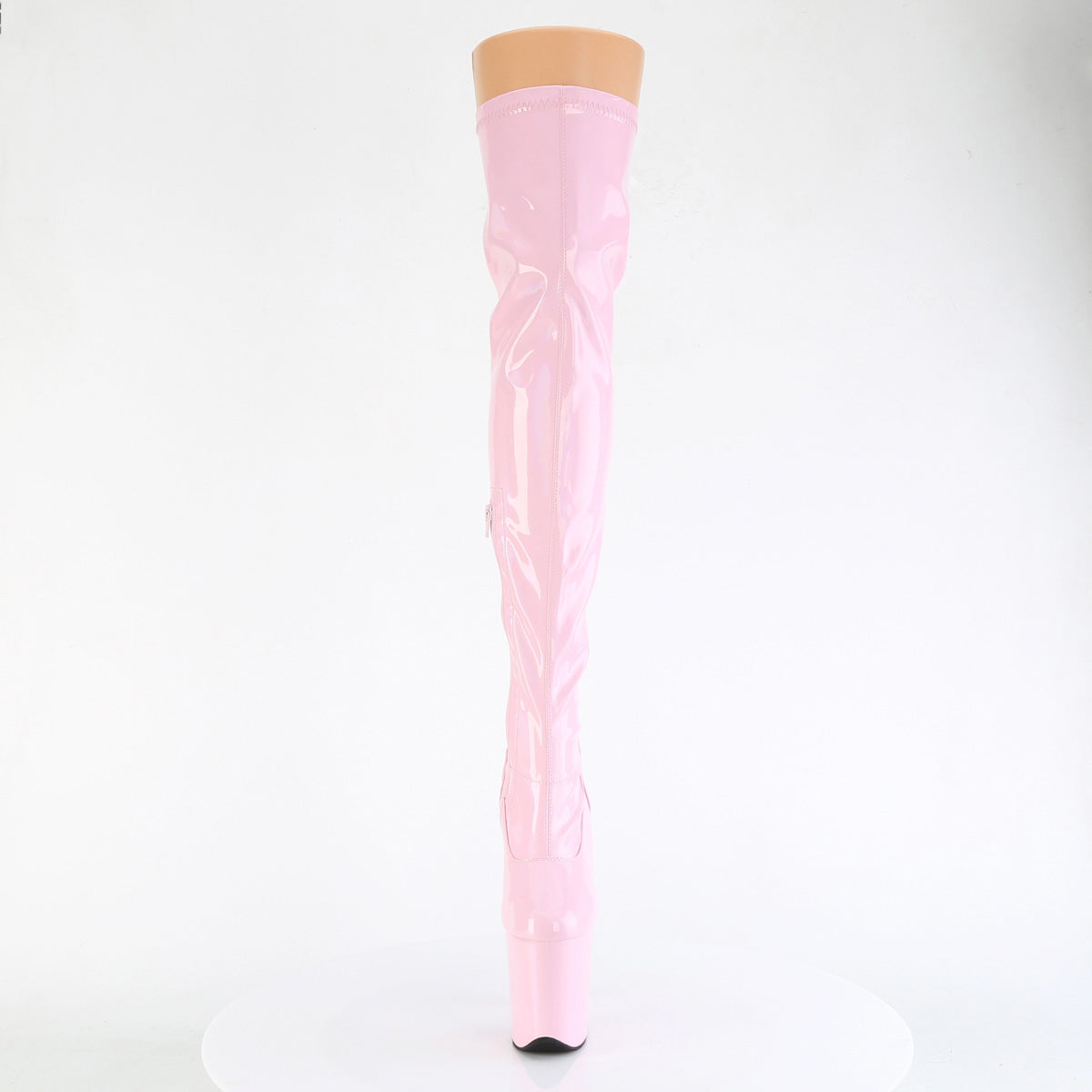 8" Heel, 4" Pf Stretch Thigh Boot, Side Zip Pleaser Pleaser FLAMINGO/3000HWR