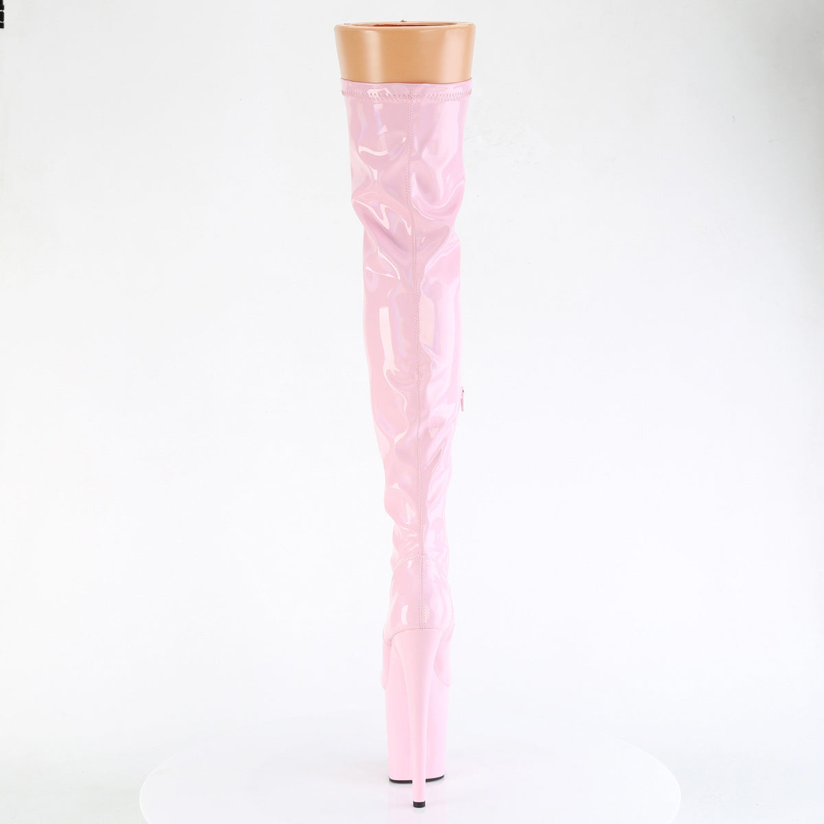 8" Heel, 4" Pf Stretch Thigh Boot, Side Zip Pleaser Pleaser FLAMINGO/3000HWR