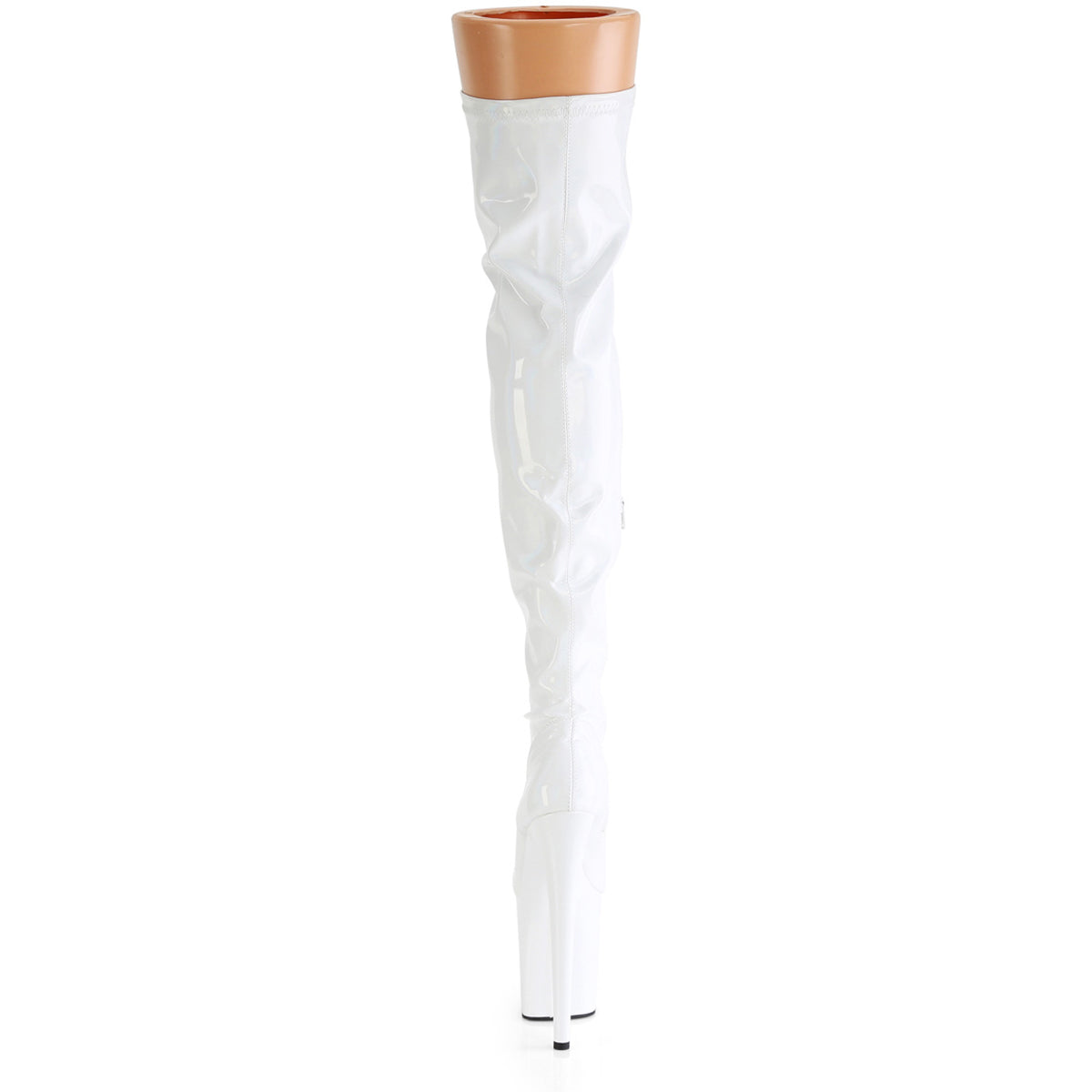 8" Heel, 4" Pf Stretch Thigh Boot, Side Zip Pleaser Pleaser FLAMINGO/3000HWR