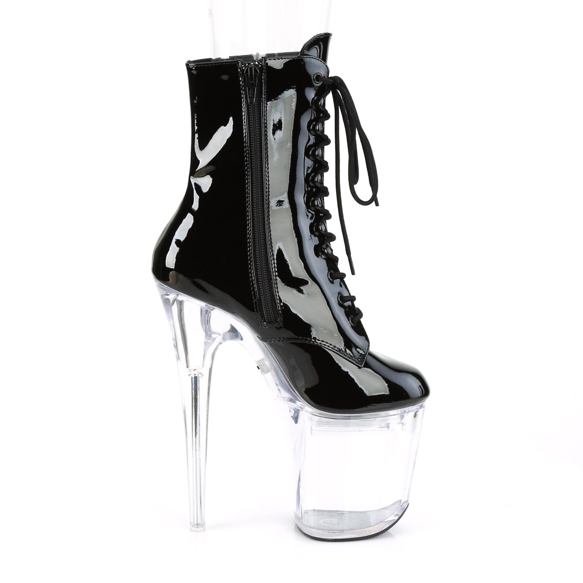 8" Heel, 4" PF LED Illuminated Ankle Boot, Side Zip Pleaser Pleaser FLASHDANCE/1020/8