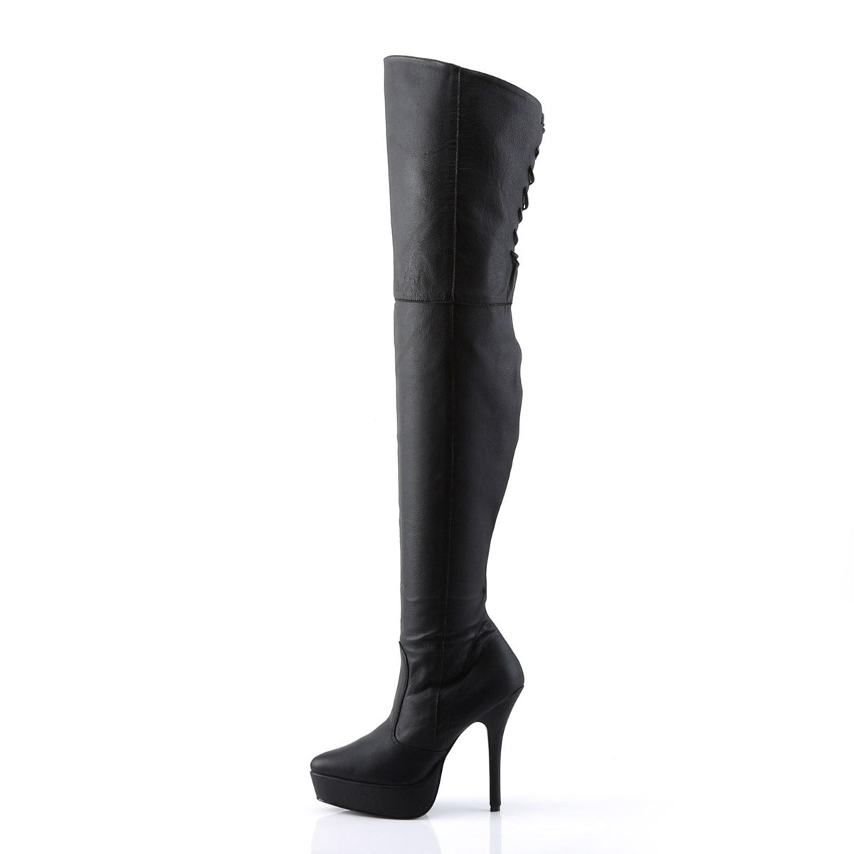 Sexy Side Zip Thigh High Lace Up Back Platform Stiletto Boots Shoes Pleaser Devious INDULGE/3011
