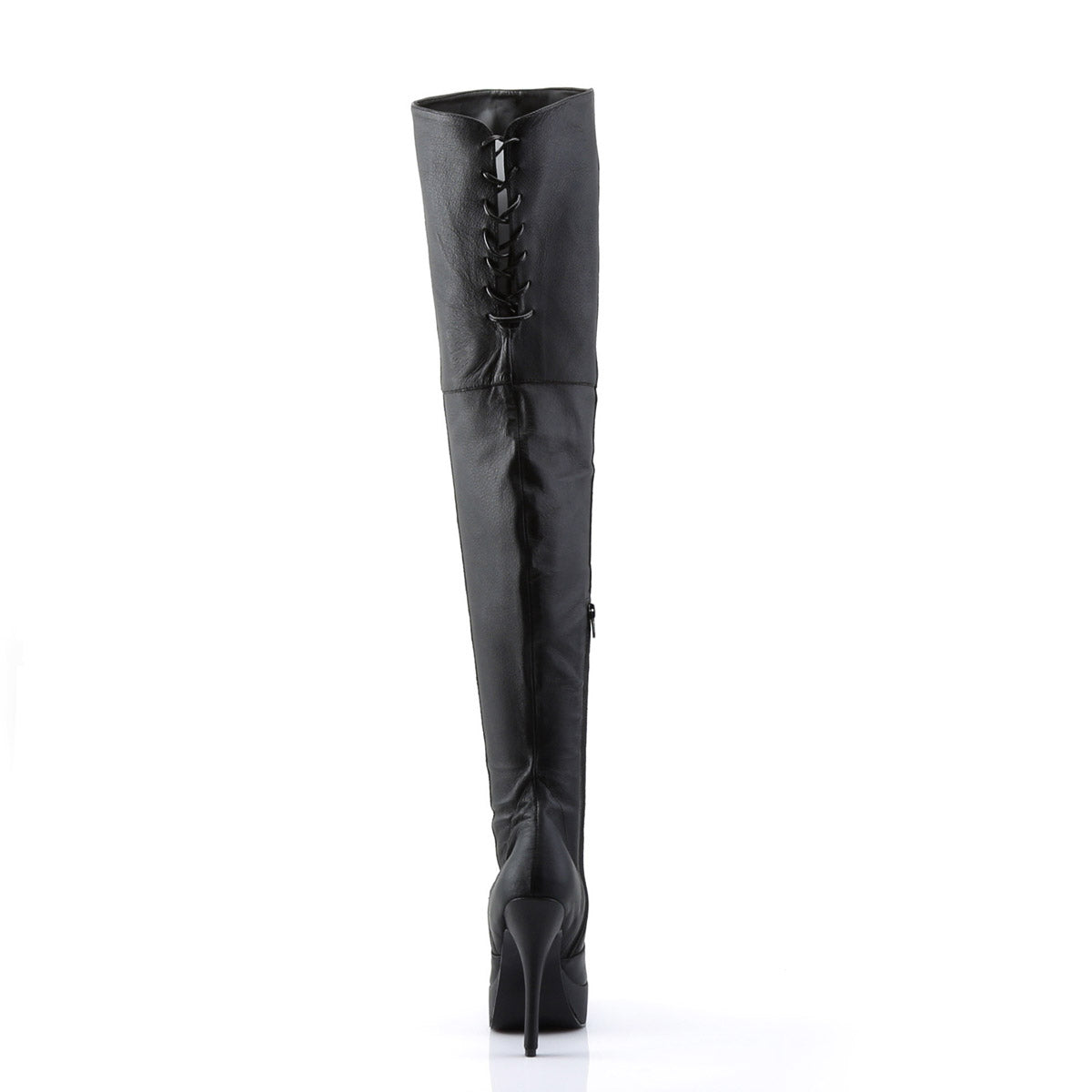 Sexy Side Zip Thigh High Lace Up Back Platform Stiletto Boots Shoes Pleaser Devious INDULGE/3011