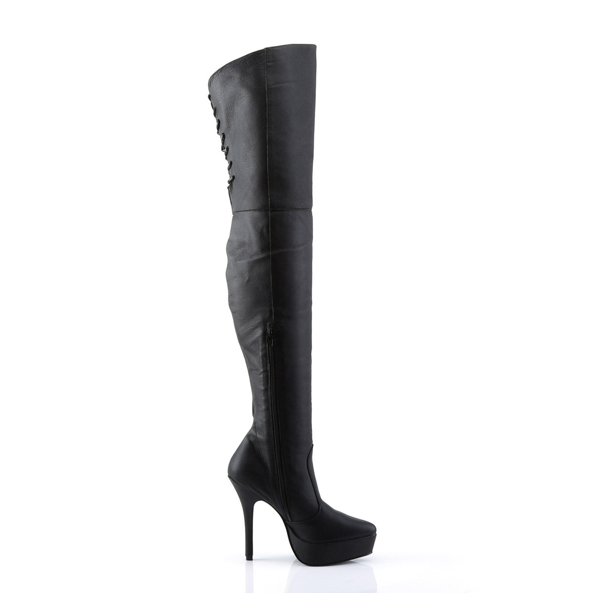 Sexy Side Zip Thigh High Lace Up Back Platform Stiletto Boots Shoes Pleaser Devious INDULGE/3011