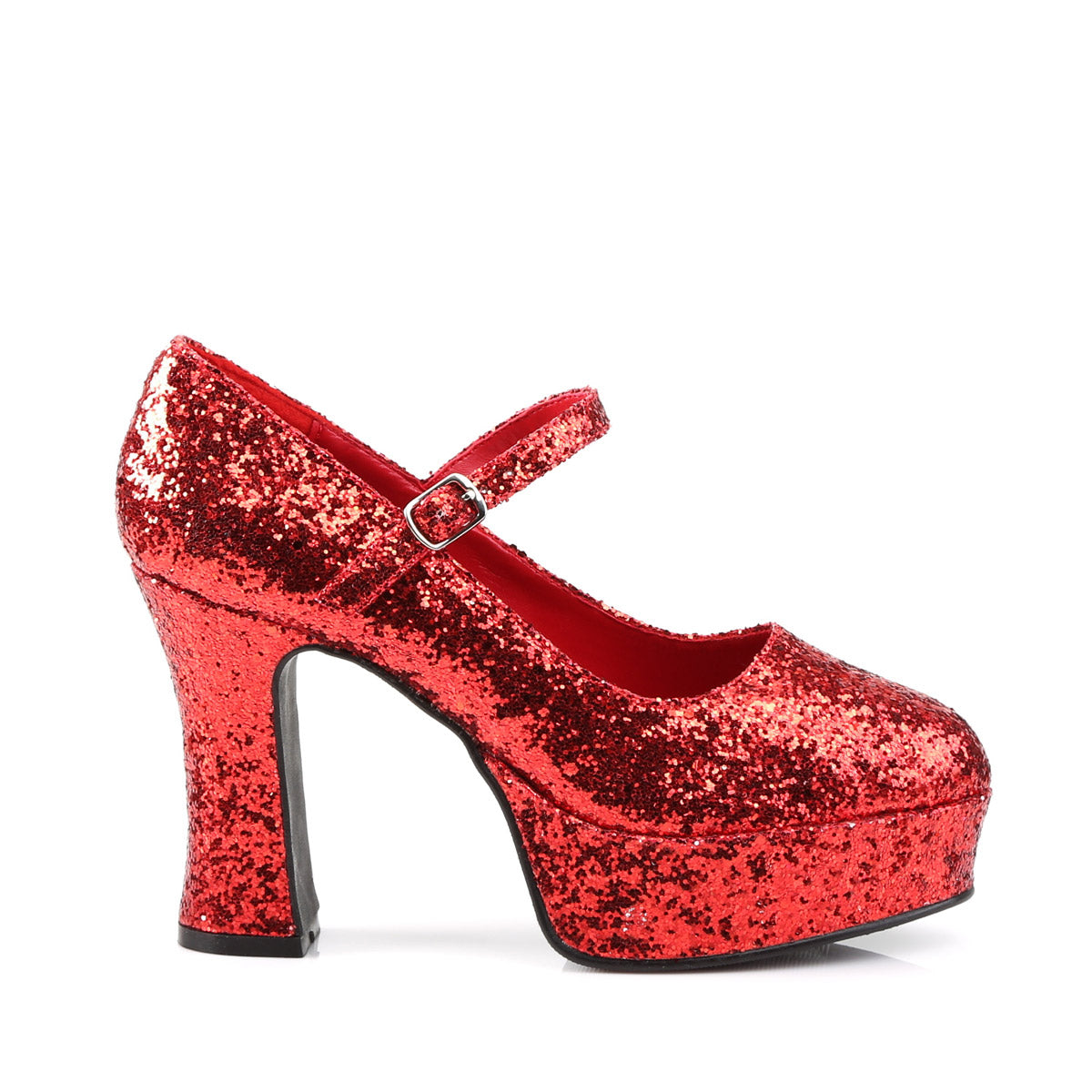 Sexy All Over Glitter Platform Mary Jane Chunky High Heels Shoes Pleaser Funtasma MARYJANE/50G