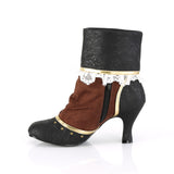 3" Heel Round Toe Cuffed Ankle Bootie, 2/3 Side Zip Pleaser Funtasma MATEY/115