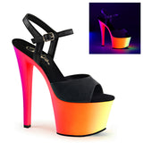 Sexy Neon Platform Stiletto Ankle Strap Sandals High Heels Shoes Pleaser  RAINBOW/309UV