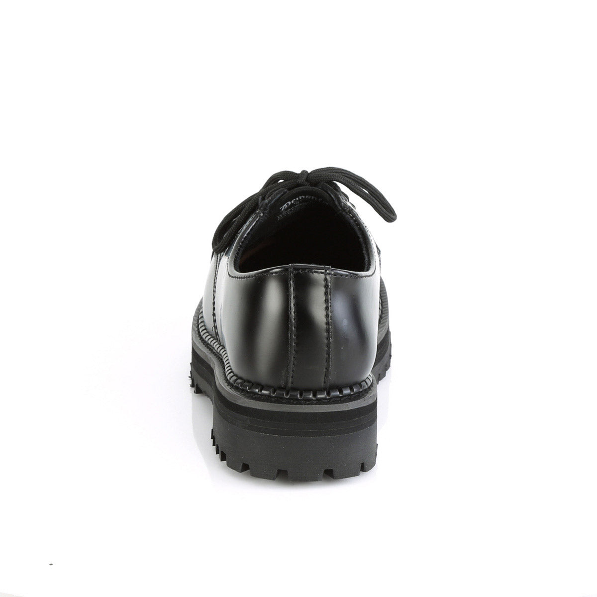 3 Eyelet Unisex Steel Toe Classic Shoe, Rubber Sole Pleaser Demonia RIOT/03