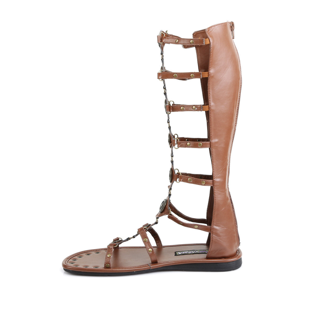 Multi Strap Cog Wheels Knee High Roman Gladiator Sandals Shoes Pleaser Funtasma ROMAN/15