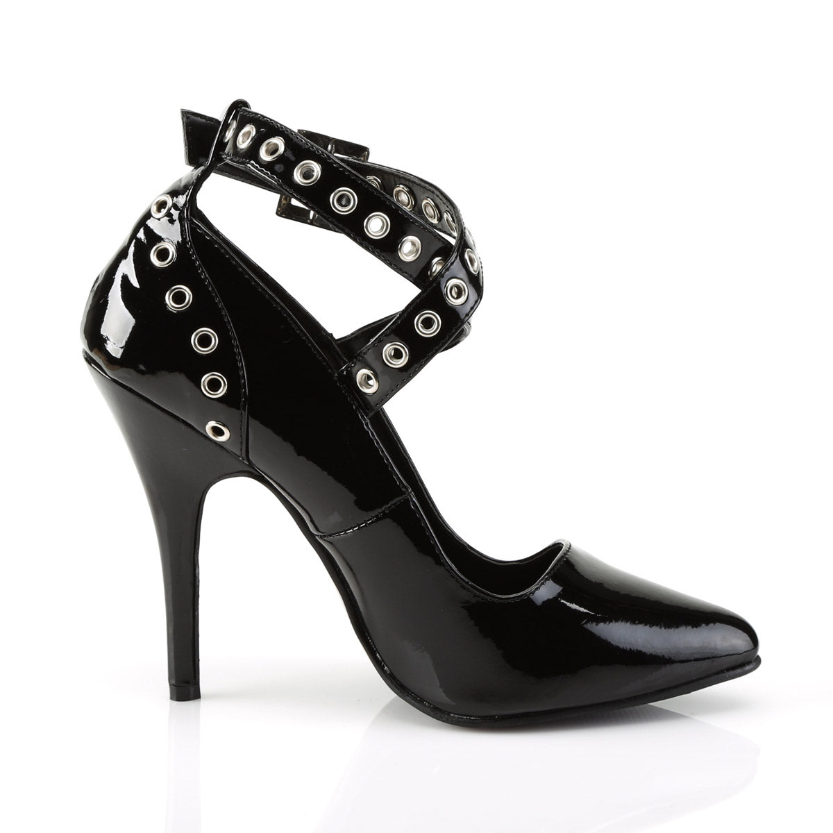 Sexy Criss Cross Rivet Ankle Strap Stiletto Pumps High Heels Shoes Pleaser Pleaser SEDUCE/443