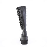 4 1/2" Wedge Pf Knee High Boot, Inside Zip Pleaser Demonia SHAKER/232