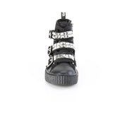 1 1/2"Pf Round Toe Lace-Up Front High Top Creeper Sneaker Pleaser Demonia SNEEKER/225