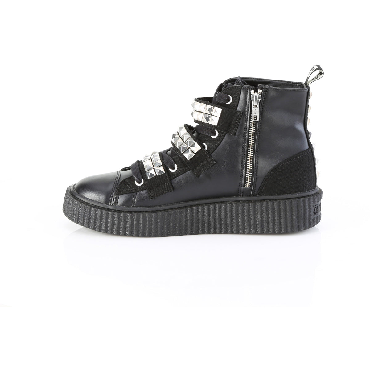 1 1/2"Pf Round Toe Lace-Up Front High Top Creeper Sneaker Pleaser Demonia SNEEKER/225
