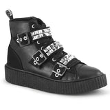 1 1/2"Pf Round Toe Lace-Up Front High Top Creeper Sneaker Pleaser Demonia SNEEKER/225