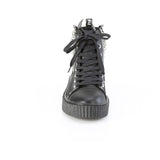 1 1/2"Pf Round Toe Lace Up Front High Top Creeper Sneaker Pleaser Demonia SNEEKER/230