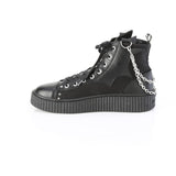 1 1/2"Pf Round Toe Lace Up Front High Top Creeper Sneaker Pleaser Demonia SNEEKER/230