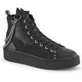 1 1/2"Pf Round Toe Lace Up Front High Top Creeper Sneaker Pleaser Demonia SNEEKER/230