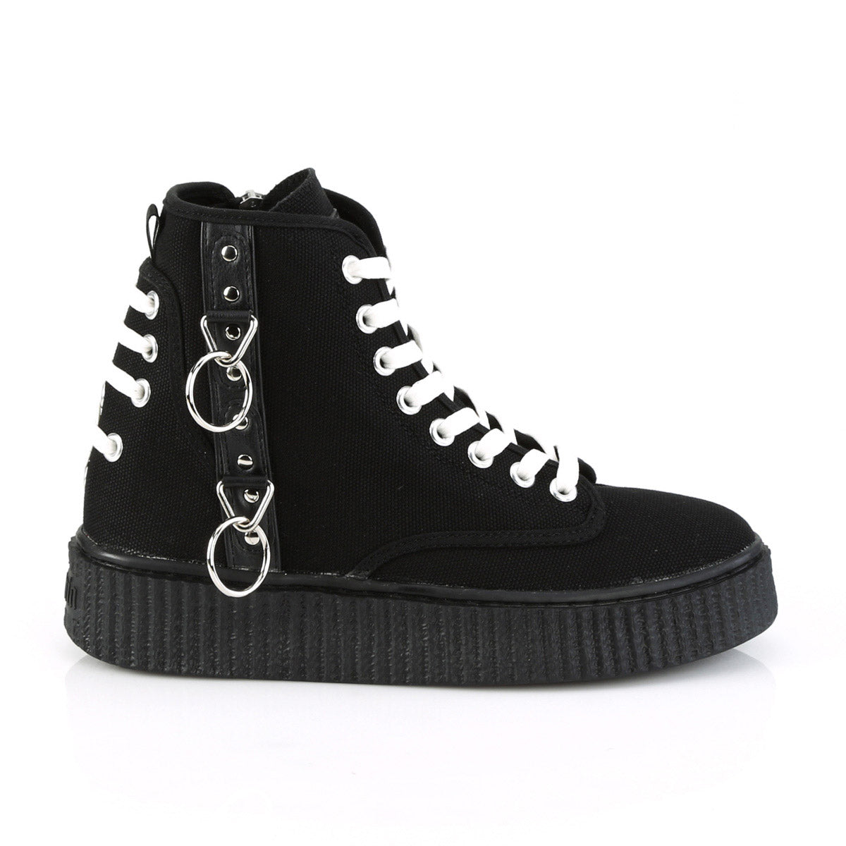 1 1/2" PF Round Toe Lace-Up Front High Top Creeper Sneaker Pleaser Demonia SNEEKER/256