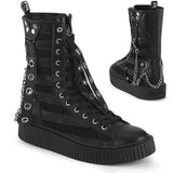 1 1/2"Pf Round Toe Lace Up Front Calf High Creeper Sneaker Pleaser Demonia SNEEKER/325