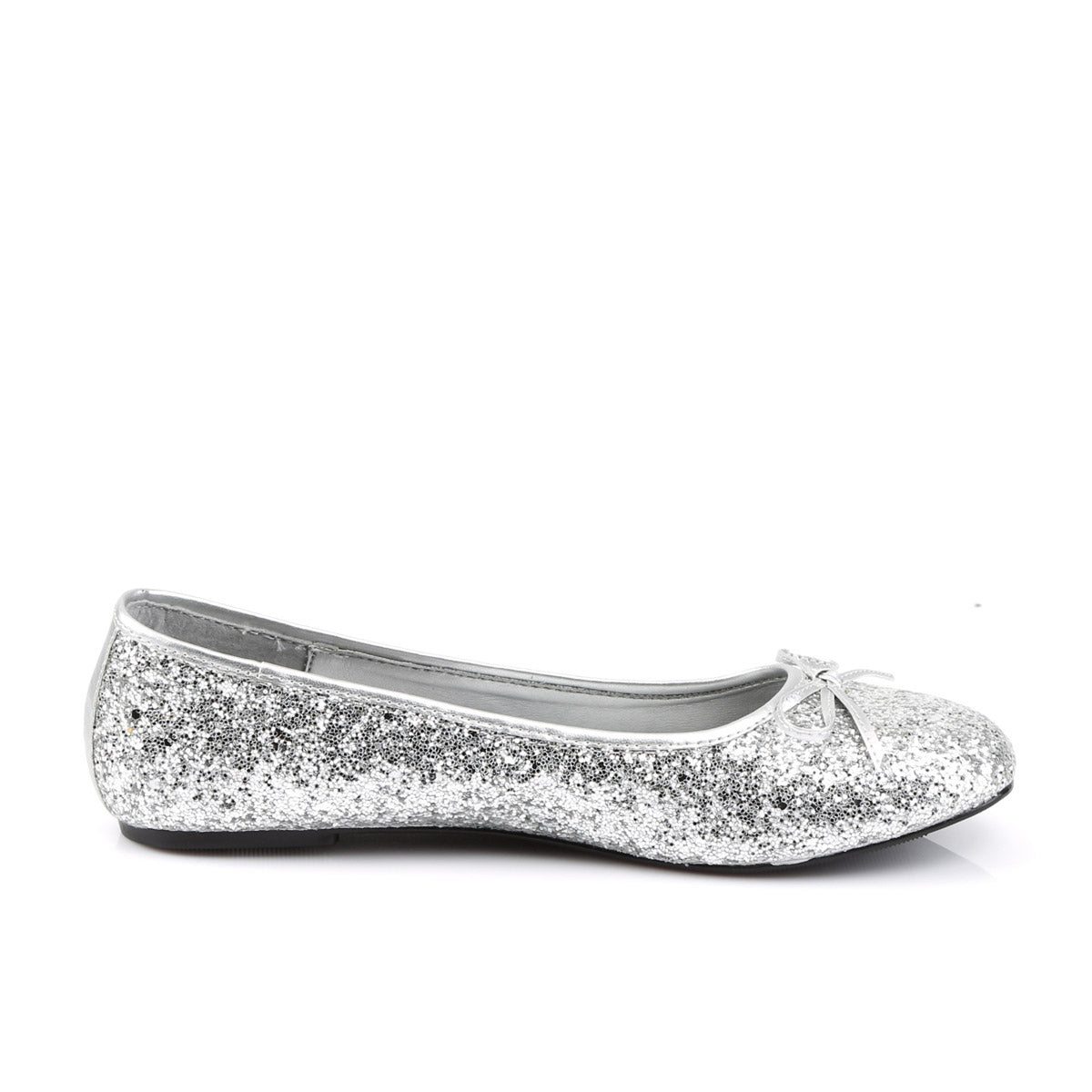 Classic Bow Accent Mary Jane Glitter Slip On Ballet Flats Shoes Pleaser Funtasma STAR/16G