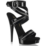 6" Heel, 1" Pf Zipper-Inlaid Wrap-Around Sandal Pleaser Fabulicious SULTRY/619